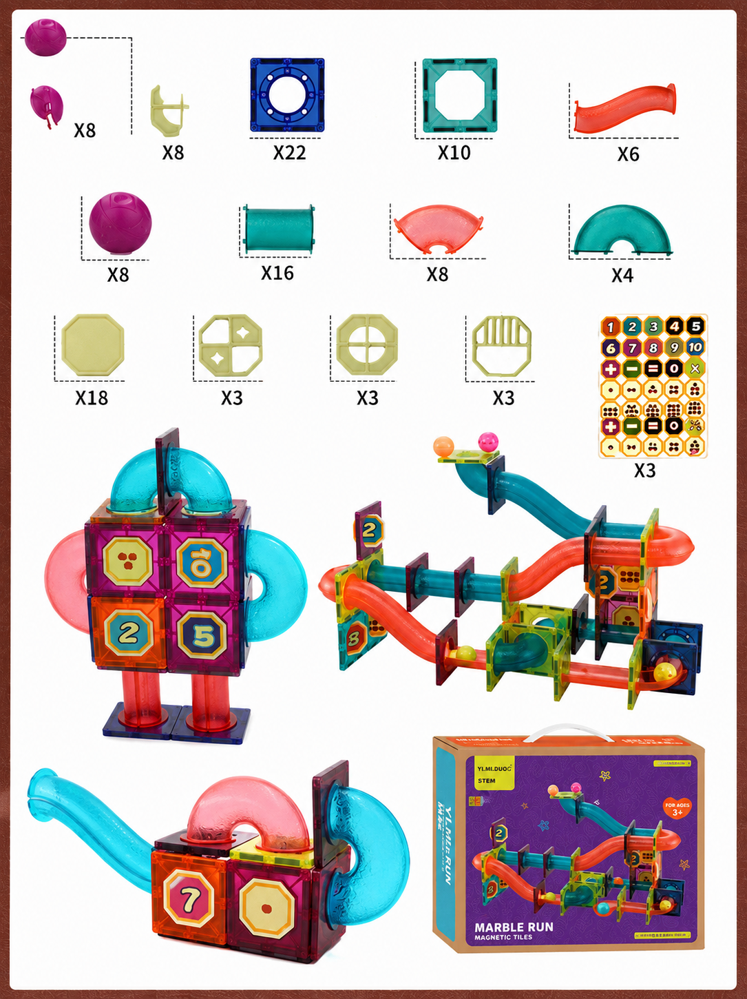 Newkey Assembled Building Blocks Baby Educational Toys